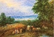 Michau, Theobald The Road to the Market. oil painting
